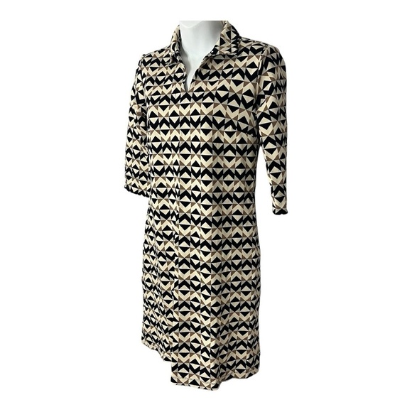 J. McLaughlin Catalina Cloth Womens Dress Geometric Career Summer 70s Revival - Picture 1 of 15